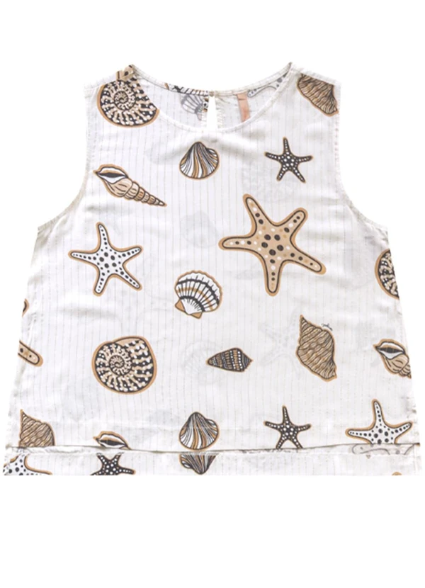 Angel - Blusa Regata Estampada Branco 5