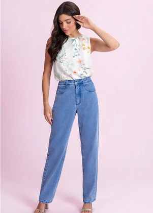 Angel - Blusa Regata Estampada Branco - ANGEL