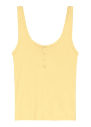 Essendi - Blusa Regata Feminina em Ribana Amarelo - ESSENDI