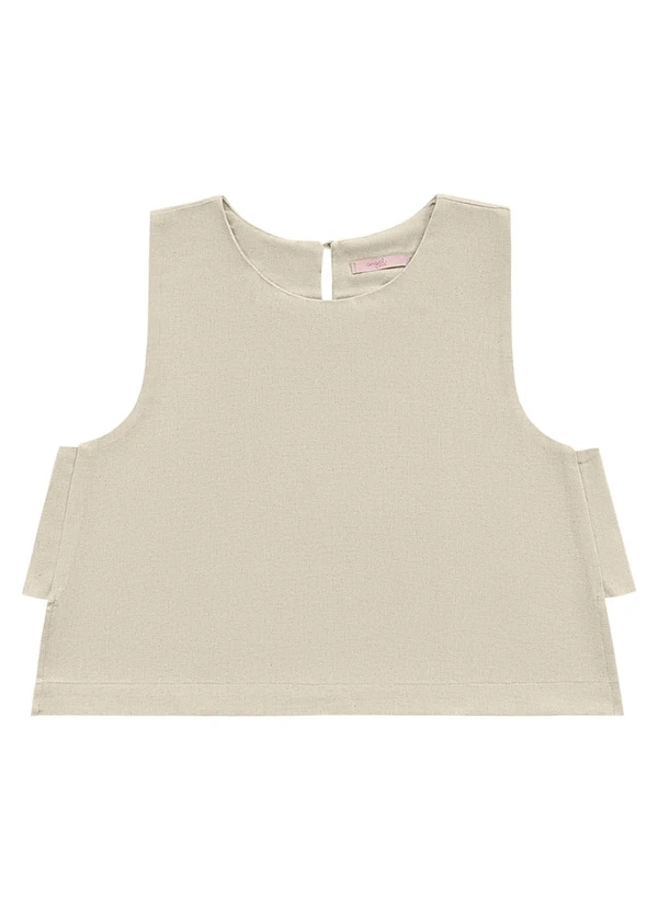 Angel - Blusa Regata Linho Bege 5