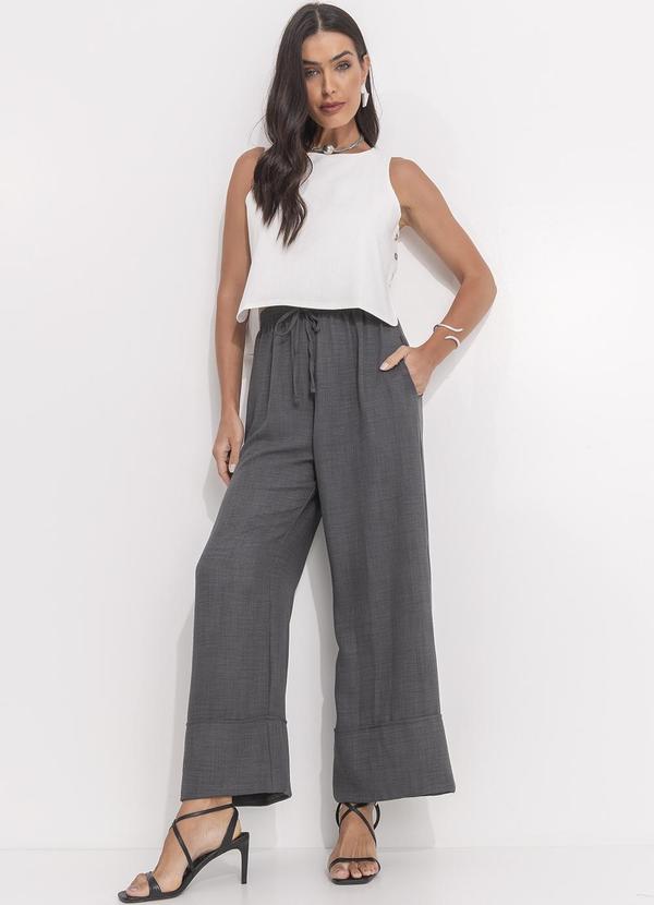 Svela - Blusa Regata Off White em Viscolinho 3