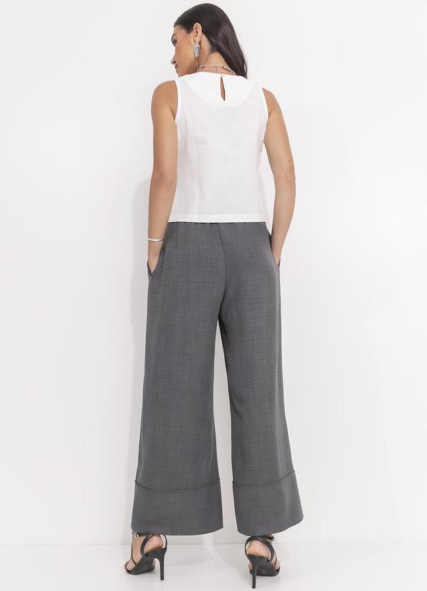 Svela - Blusa Regata Off White em Viscolinho 4