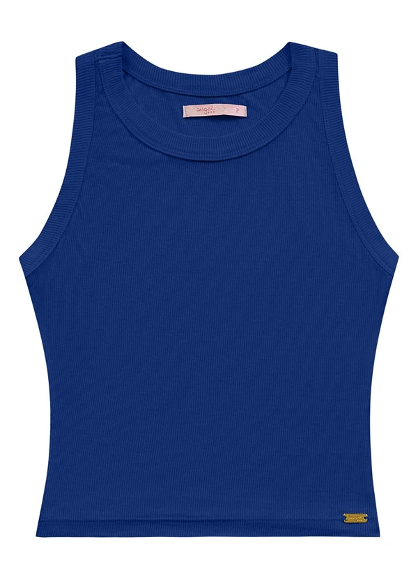 Angel - Blusa Regata Ribana Basic Azul