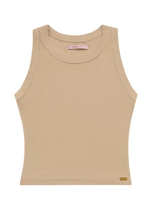 Angel - Blusa Regata Ribana Basic Bege - ANGEL