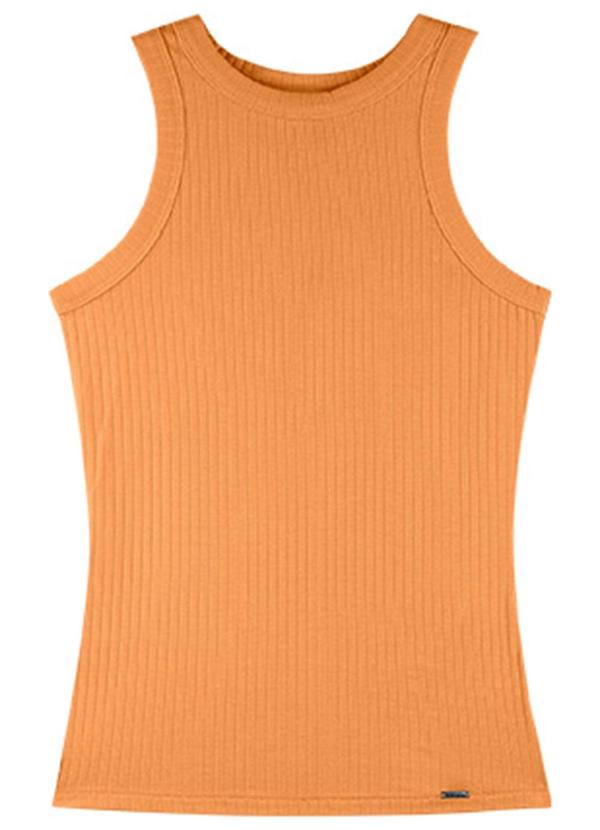 Rezzato - Blusa Regata Ribaninha Adulto Feminino Laranja