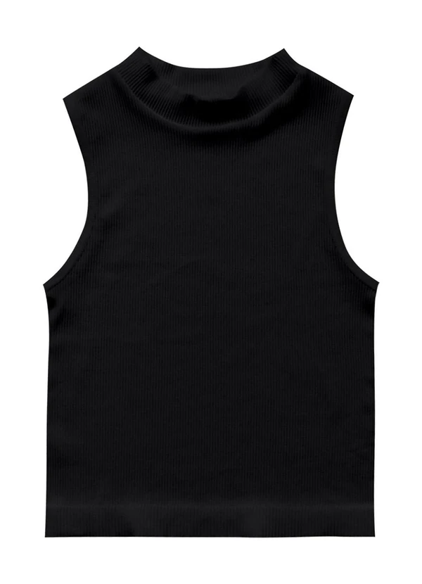 Angel - Blusa Regata Seamless Preto