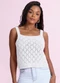 Angel - Blusa Regata Tricot Amarelo - variação: Branco