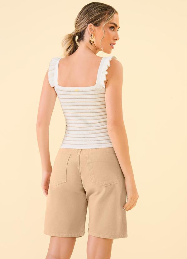 Angel - Blusa Regata Tricot Dourado 4