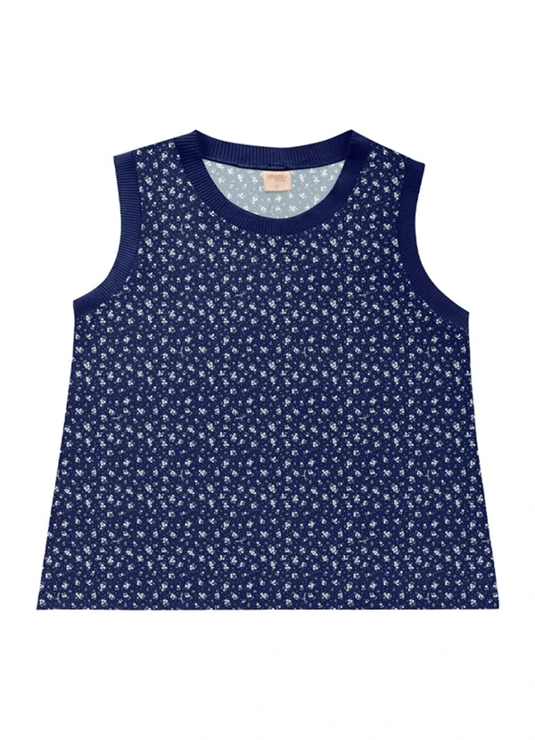 Angel - Blusa Regata Viscose Estampada Azul 1