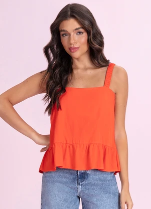 Angel - Blusa Regata Viscose Laranja - ANGEL