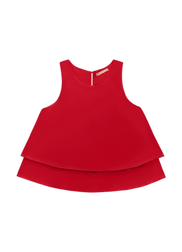 Angel - Blusa Regata Viscose Lisa Vermelho 4