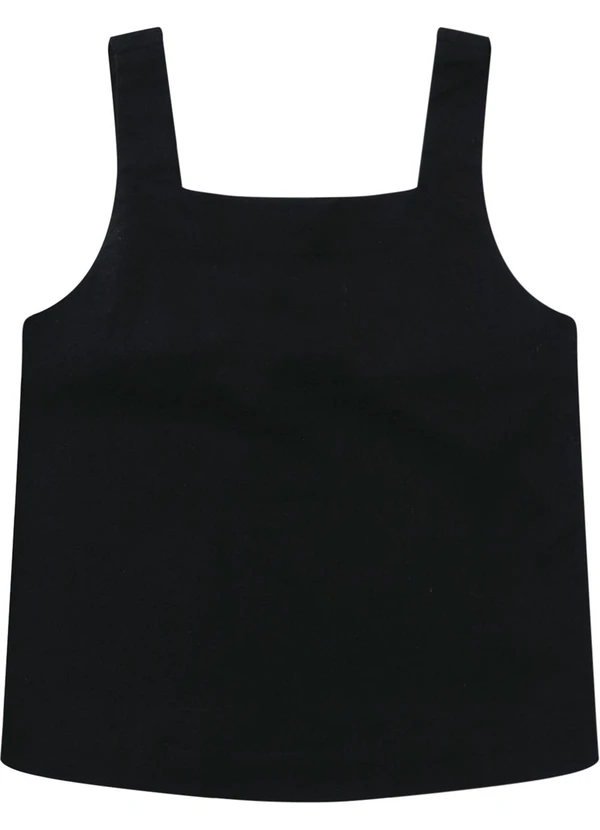 Malwee - Blusa Reta com Amarração Preto 3