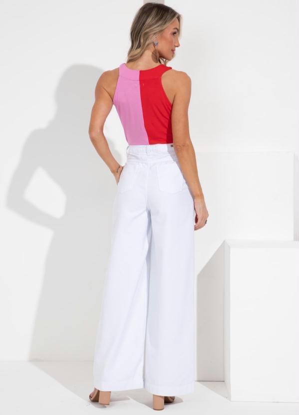 Outlet - Blusa Rosa/Vermelho Decote Halter 4