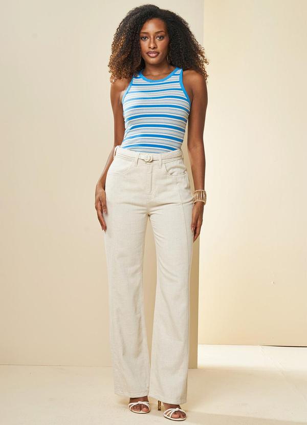 Doce Trama - Blusa sem Manga em Ribana Listrado 3