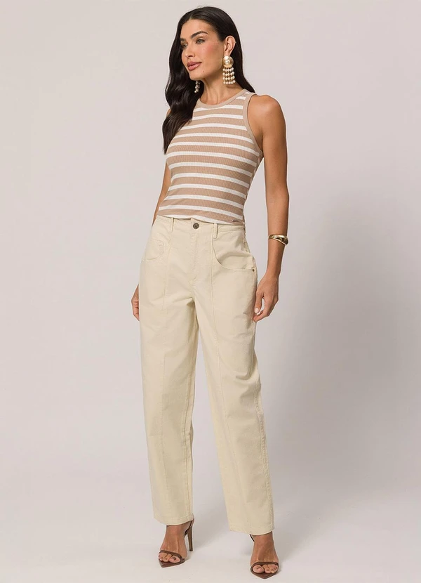 Doce Trama - Blusa sem Manga em Ribana Listrado 3