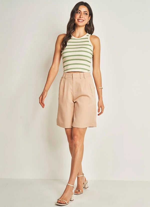 Doce Trama - Blusa sem Manga em Ribana Listrado 3