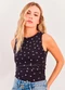 Sofie - Blusa sem Manga Tule Spring Flow Azul - variação: Azul