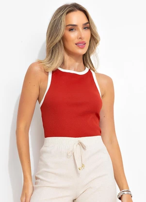 Bimini - Blusa Terracota em Canelado - BIMINI