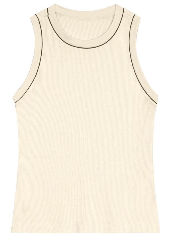 Malwee - Blusa Tradicional Canelada Bege 5