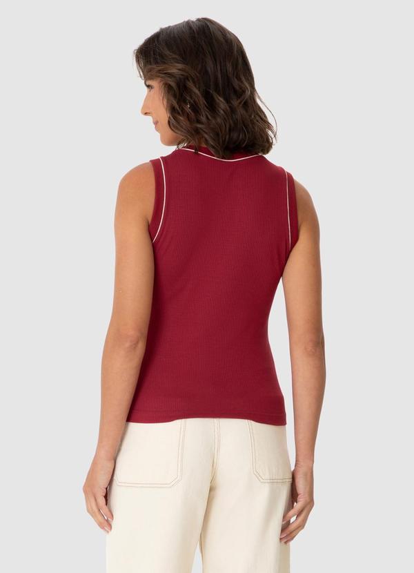 Malwee - Blusa Tradicional Canelada Vermelho 2