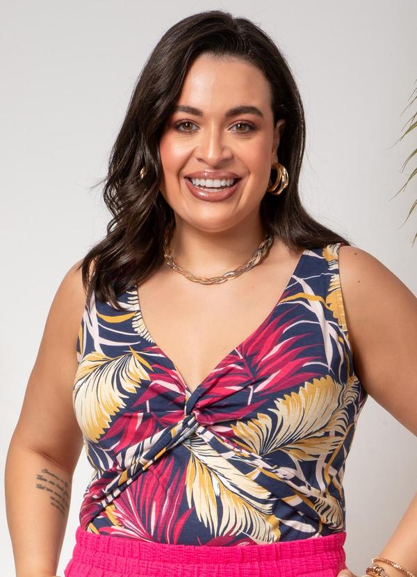 Quintess - Blusa Tropical Color em Malha de Viscose 6