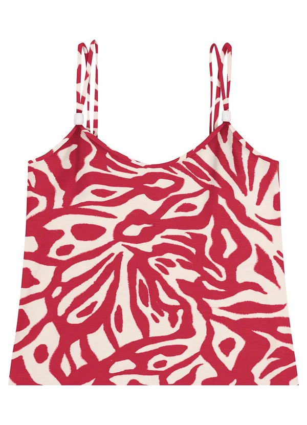 Malwee - Blusa Veemelha Abstrata Canelada