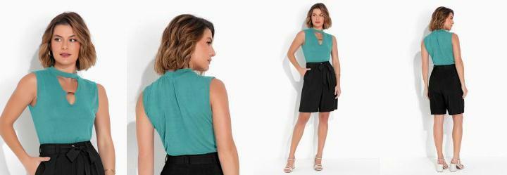 Blusa Verde Claro em Malha de Viscose