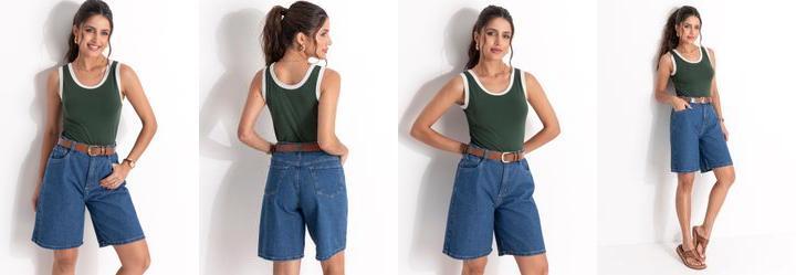 Blusa Verde em Malha de Viscose