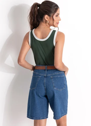 Quintess - Blusa Verde em Malha de Viscose - QUINTESS