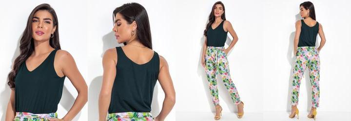 Blusa Verde Escuro em Malha