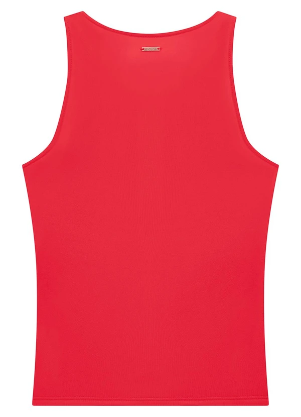 Enfim - Blusa Vermelha Assimétrica em Jersey 4