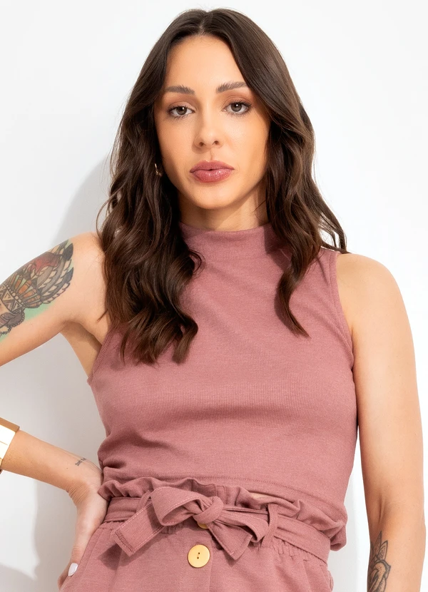 Bimini - Blusa Vermelho em Canelado