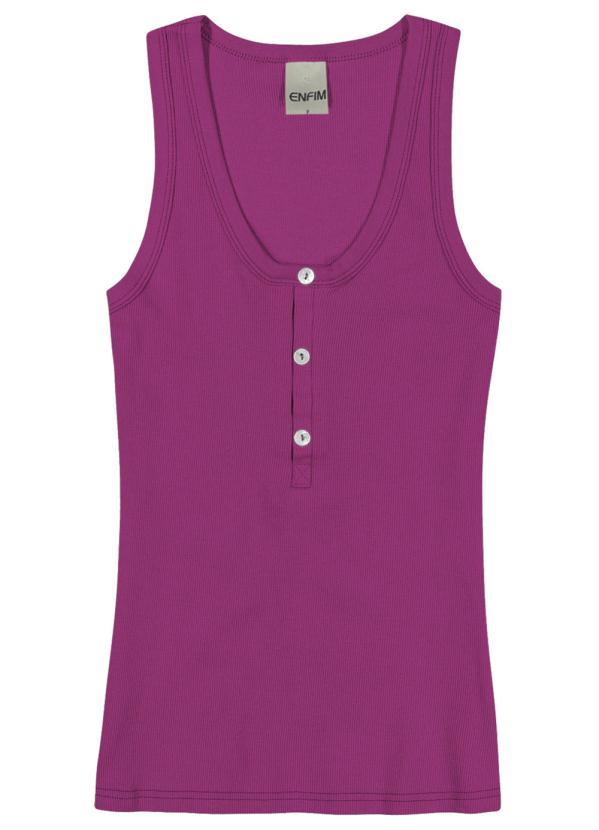 Enfim - Blusa Violeta em Ribana Feminina