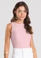 Dianna - Body Feminino Canelado Rosa - variação: Rosa