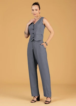 Soft Bonni - Calca Alfaiataria  Adulto Feminino Cinza - SOFT BONNI