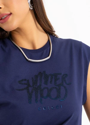 Colcci - Camiseta Azul - COLCCI