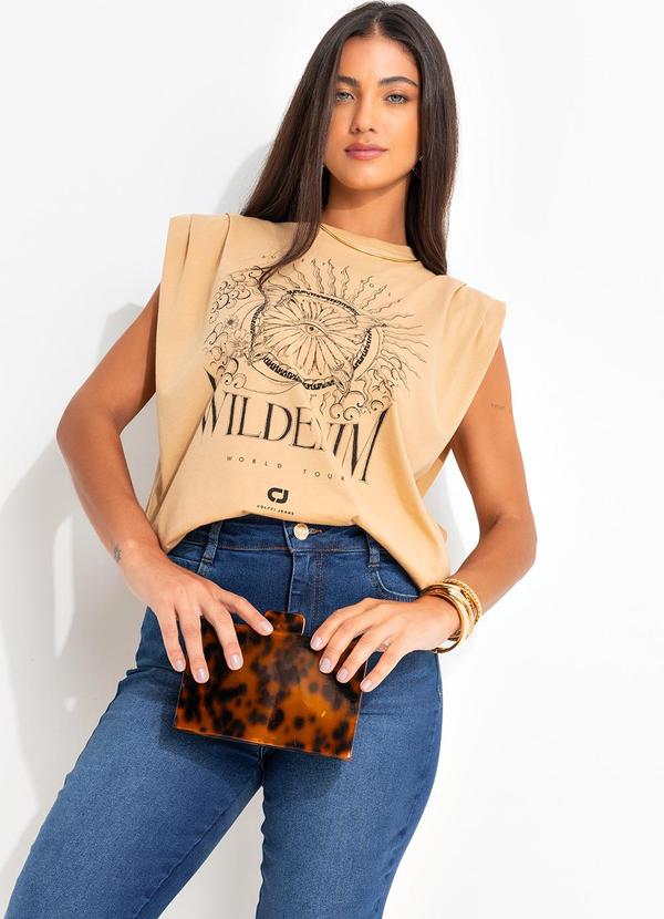 Colcci Jeans - Camiseta Estampada Cj Bege 4