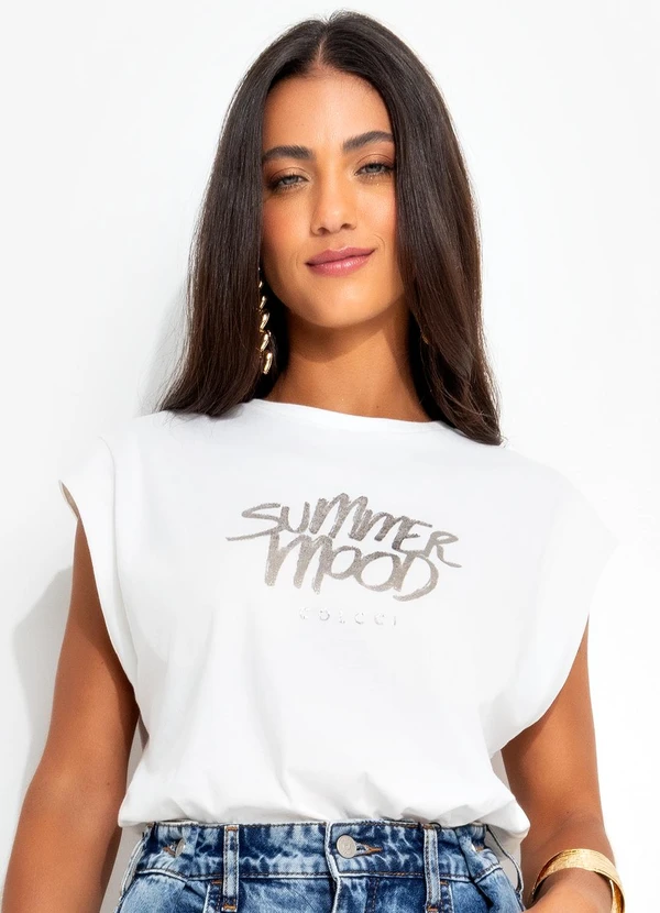 Colcci - Camiseta Off White