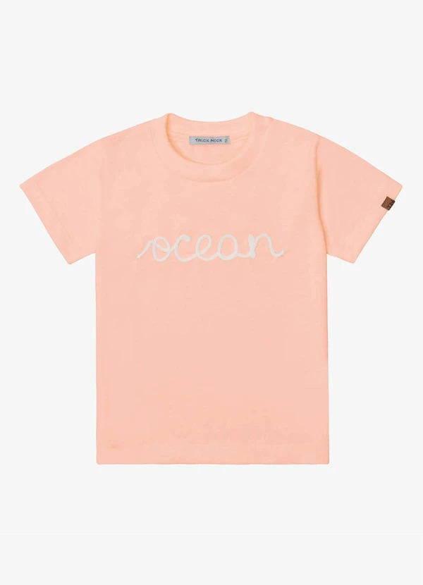 Trick Nick - Camiseta Verão Menino Meia Malha Rosa