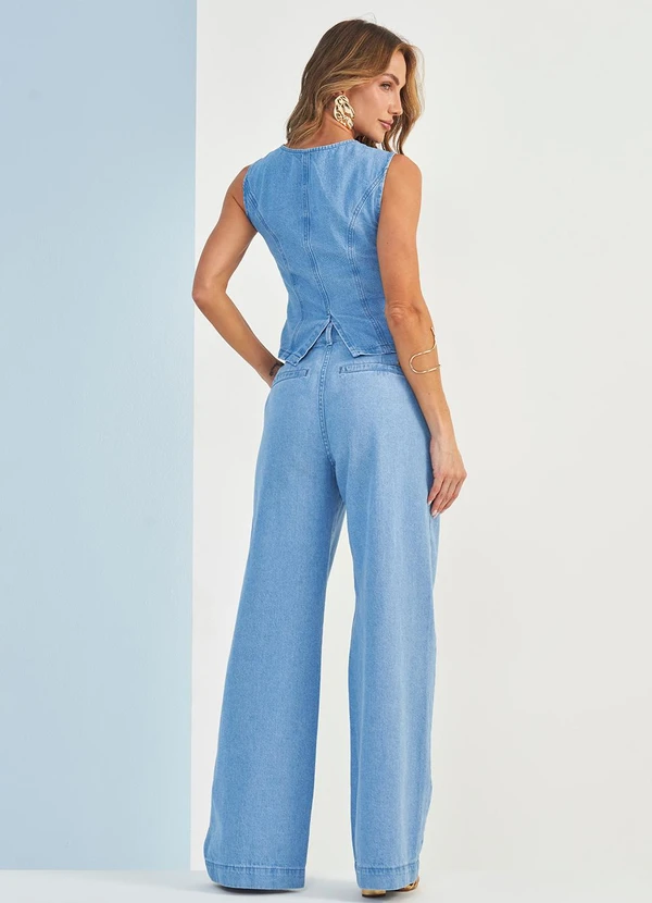 Doce Trama - Colete Brisamar em Jeans Azul 2