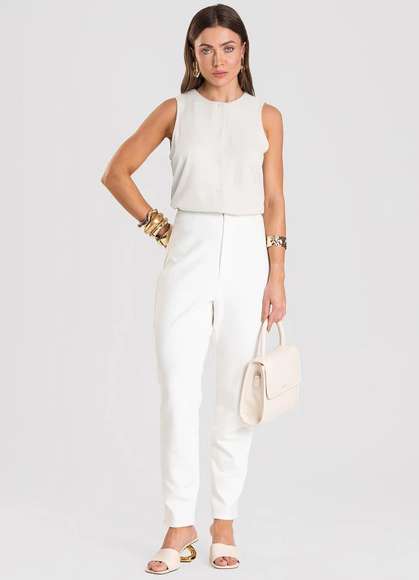 Dianna - Colete Feminino em Tecido Viscose Bege 3