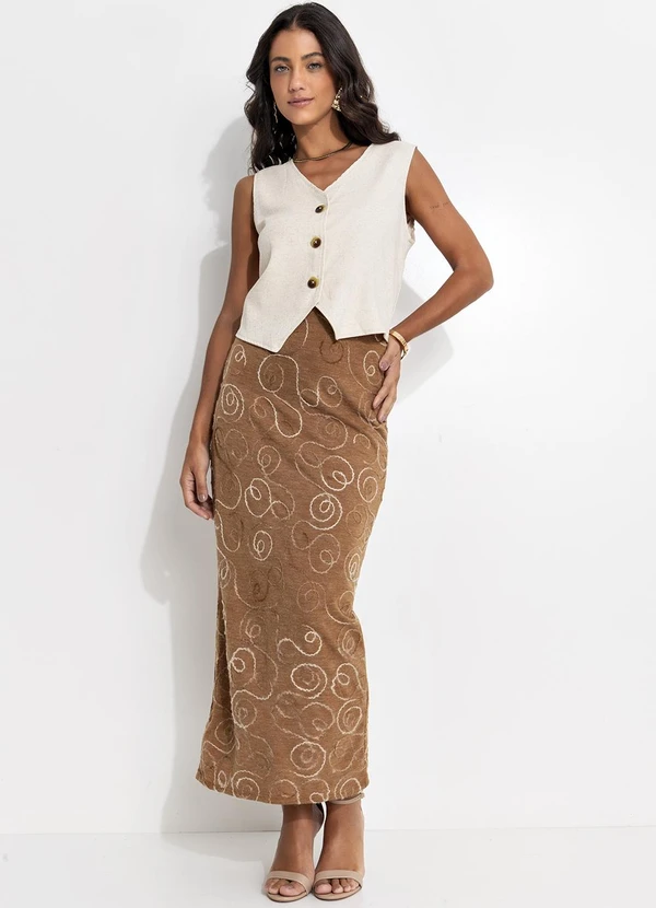 bonprix - Colete Off White em Linho 3