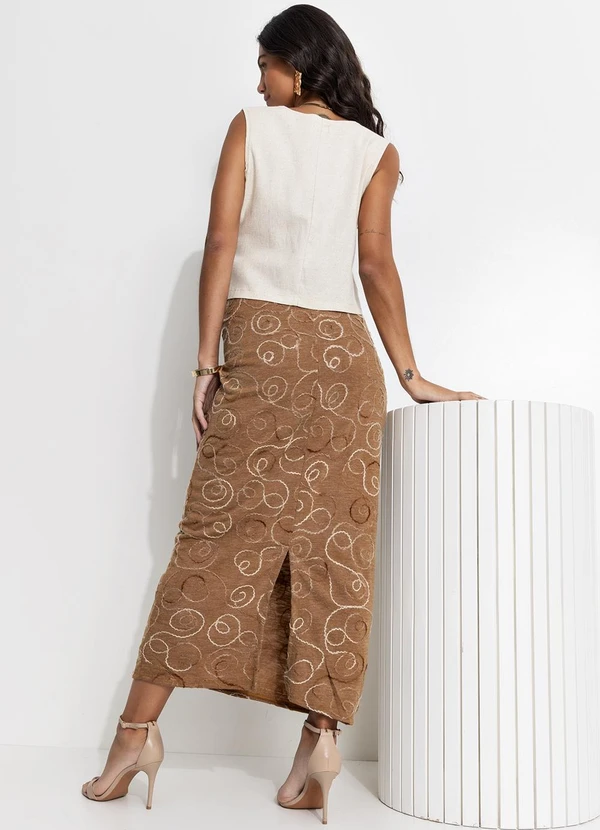 bonprix - Colete Off White em Linho 4