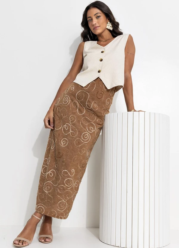 bonprix - Colete Off White em Linho 5