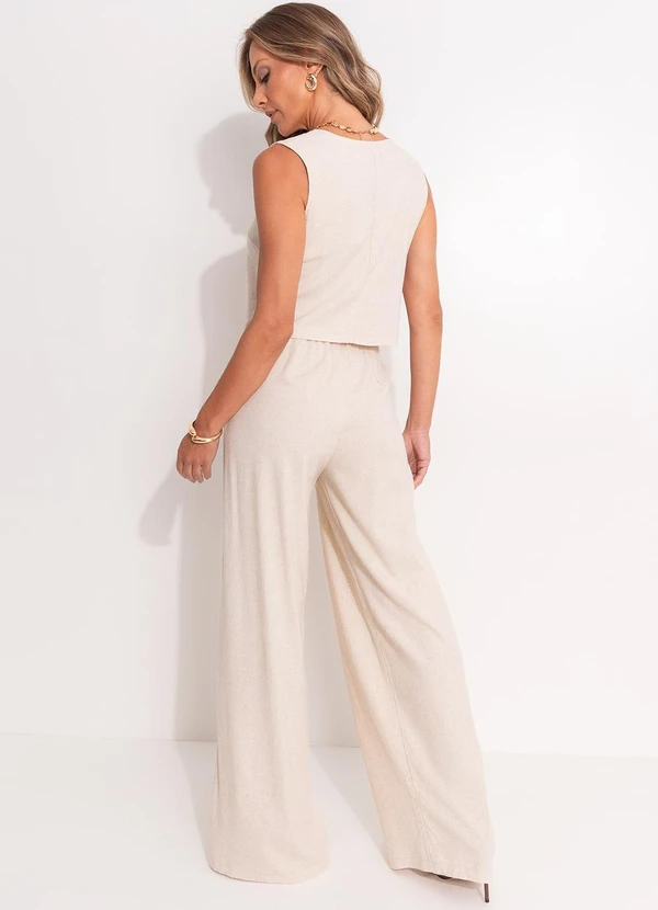 bonprix - Colete Off White em Linho 7