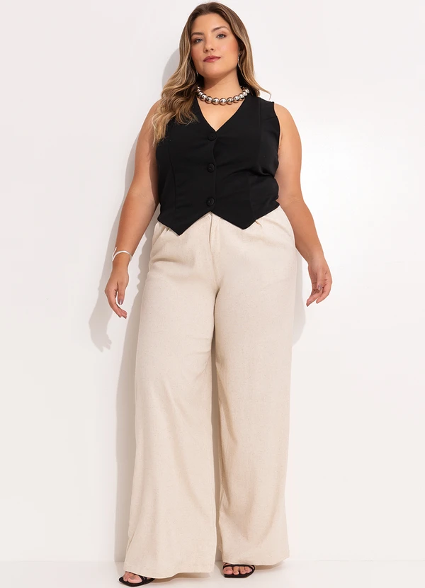 Quintess - Colete Preto em Malha Crepe 2