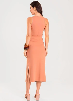 Dianna - Conjunto Feminino Regata e Saia Marrom - DIANNA