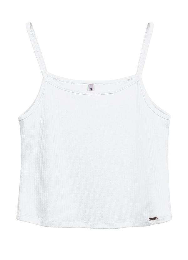 Marialícia - Cropped Regata Feminino Leve Branco