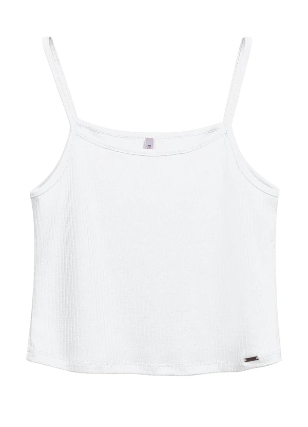 Marialícia - Cropped Regata Feminino Leve Branco