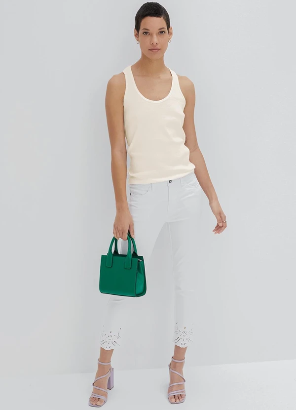 bonprix - Kit 2 Blusas Rosê/Creme em Canelado 5